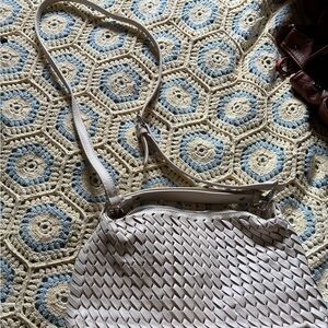 Woven Crossbody Bag in White